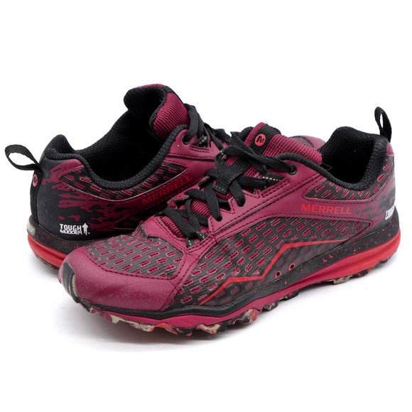 Merrell Shoes Merrell Trail Running Shoes Women 7 All Out Crush Tough Mudder Red Athletic